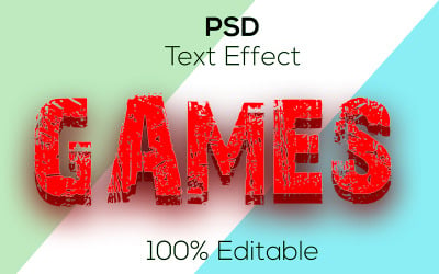 Gry 3D | Efekt tekstowy gier 3d Psd