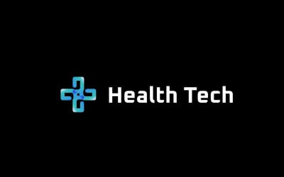 Logotipo médico de gradiente de tecnologia de saúde