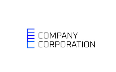 Monogram levél EFC lapos logó
