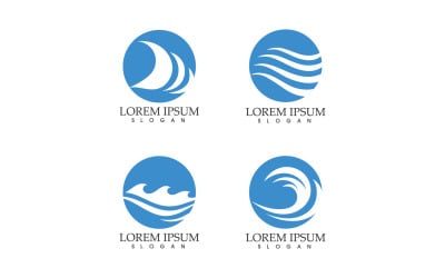 Wave Water Beach Logo Design Vector V34