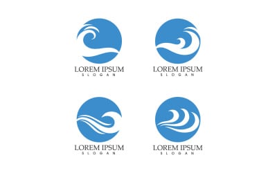 Wave Water Beach Logo Design Vector V36
