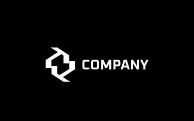 Abstract Tech Dynamic Flat Logo