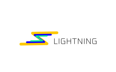Bokstaven S Fast Lightning Logotyp