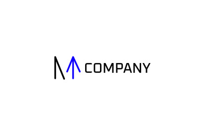 Letter M Arrow Dynamic Logo