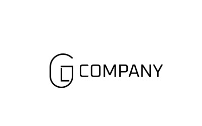 Monogram bokstaven GL dynamisk logotyp
