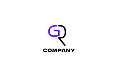 Monogram Letter GA Flat Logo