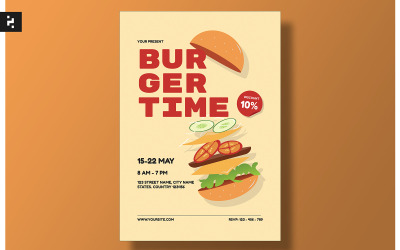 Burger Time ételpromóciós szórólap