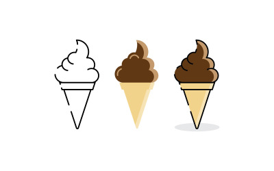 Illustration vectorielle de crème glacée V10