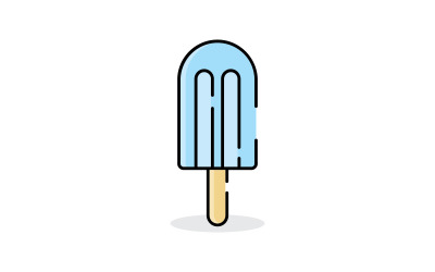 Illustration vectorielle de crème glacée V3