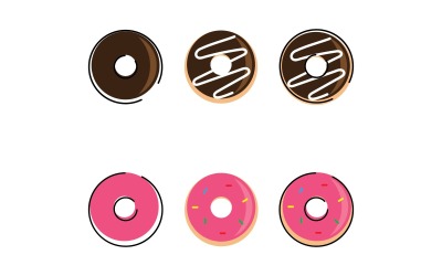Ilustração vetorial de rosquinha V6