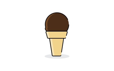 Ilustração vetorial de sorvete V2