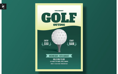 Golf kirándulás szórólap sablon