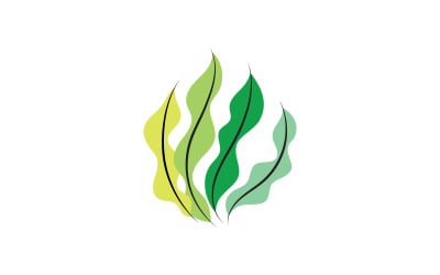 Modèle de conception de logo vectoriel aux algues V6
