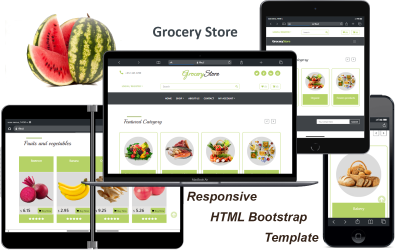 Obchod s potravinami – responzivní HTML bootstrap šablona