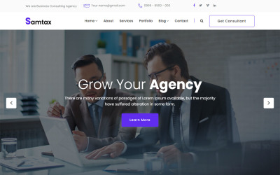 Samtax - HTML-Website-Vorlage für IT-Lösungen und Unternehmensdienstleistungen