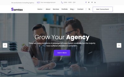 Samtax – IT megoldások és üzleti szolgáltatások HTML webhelysablonja