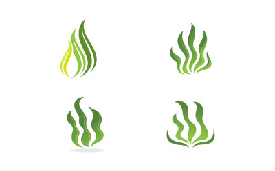 Seaweed Vector Logo Design Template V7