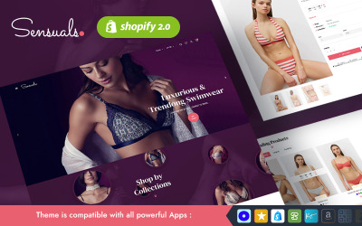 Sensuels - Магазин роскошного нижнего белья - Современный интернет-магазин Shopify 2.0