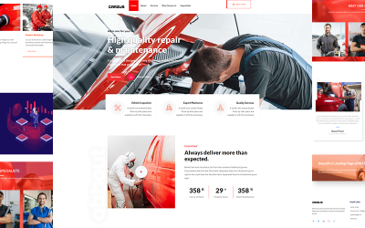 Carzus - Autoreparatur -Landing Page Template Kit