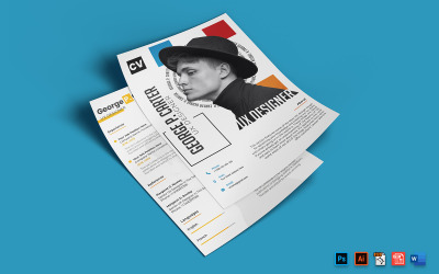 Curriculum CV Designer UX Stampa modello A4-01