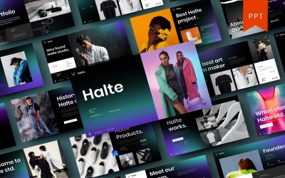 Halte - Modelo de PowerPoint de Negócios