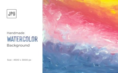 Hand painted Water color red and blue Background