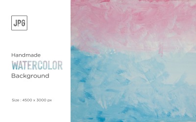 Handgeschilderde aquarel blauwe en roze achtergronden en aquarel vlekken