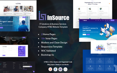 Insource - Шаблон веб-сайта ИТ-решений и бизнес-услуг