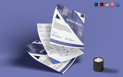 Plantilla A4 para imprimir currículum vitae de diseñador de UX