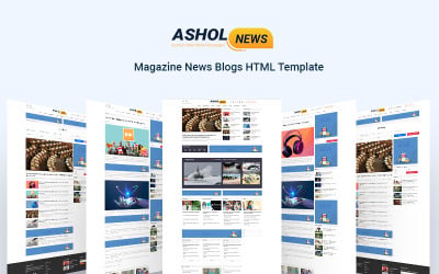 Plantilla HTML para blogs de noticias de Asolnews-Magazine