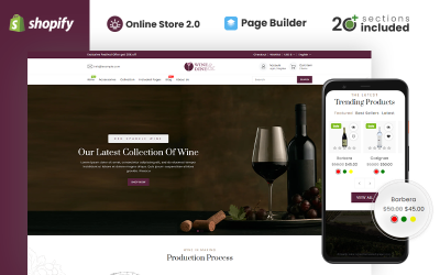 Tema Shopify responsivo Wine&amp;amp;Dine