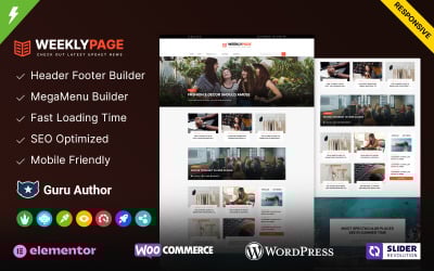 Weeklypage - Blog zpráv a časopisů WordPress téma