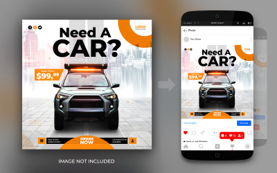 Besoin d&amp;#39;un modèle de conception de flyer de bannière de publication de médias sociaux de voiture