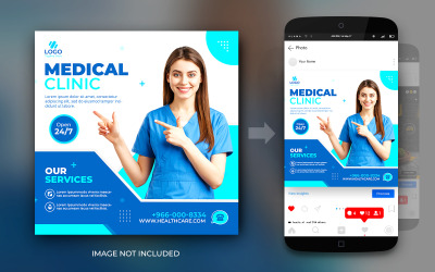 Medical Healthcare Flyer Social Media Post Web Promotion Banner Mall
