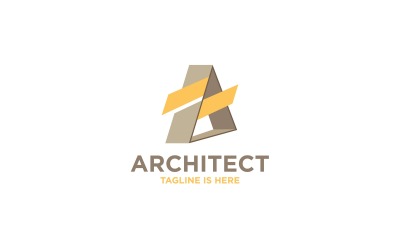 Architektonický Trojúhelník Poslední Šablona Logo