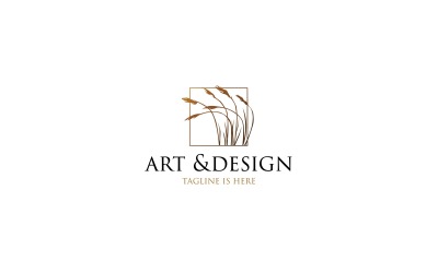 ART &amp;amp; Design Wheat Logo Template