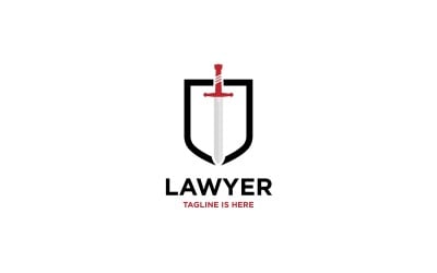 Avukat ve Hukuk Bürosu Logo Şablonu V3