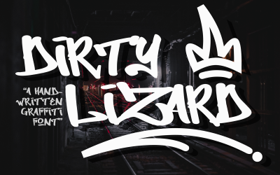 Dirty Lizard - Monoline Graffiti-lettertype