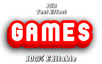 Efecto de texto Psd de juegos 3d modernos | Juegos 3D