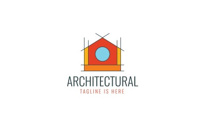 Építészeti ház épület logó sablon