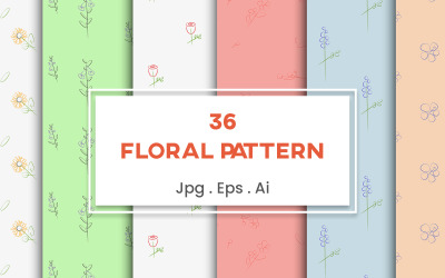 36 Minimales Blumenmusterdesign