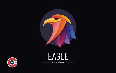 Modèle de conception de logo coloré Eagle