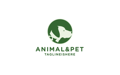 Modèle de logo pour animaux et chiens de compagnie