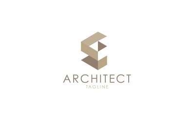 Modello di logo dell&amp;#39;edificio architettonico