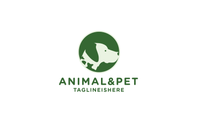 Modello di logo per animali e cani da compagnia