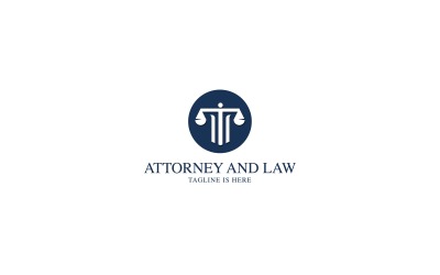 Modelo de logotipo de advogado e escritório de advocacia V2