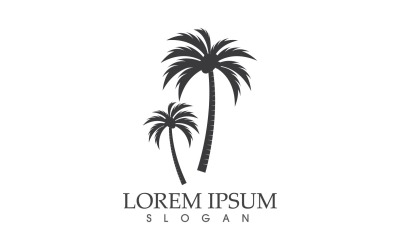 Palmera coco árbol Vector Logo V13