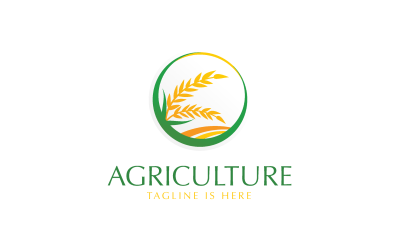 Szablon logo rolnictwa pszenicy