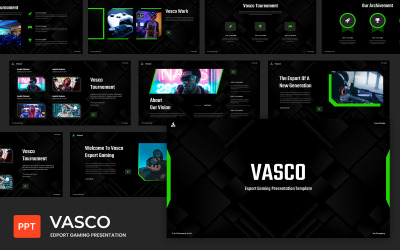 Vasco - 电子竞技游戏PowerPoint模板
