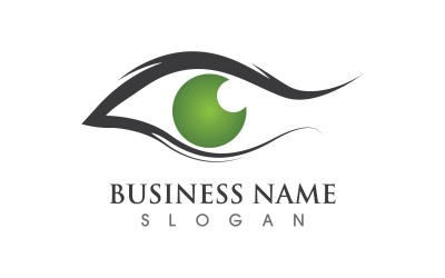 Diseño de vectores de logotipo de salud para el cuidado de los ojos V3